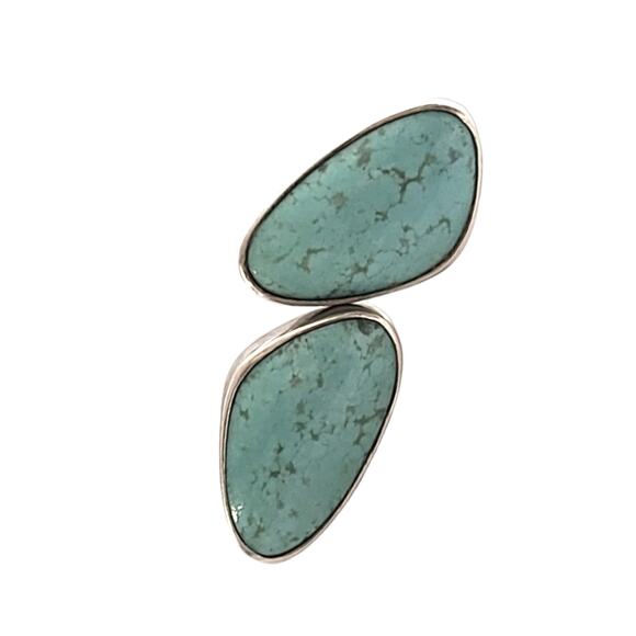 High Fashion Signed by the Artist Sleeping Beauty 950 Silver Stud Earrings - Picture 3 of 8